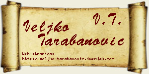 Veljko Tarabanović vizit kartica